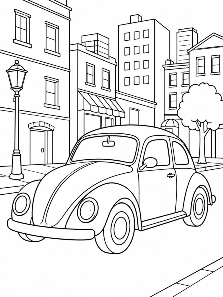 Voiture Coccinelle Coloriage voiture Coccinelle