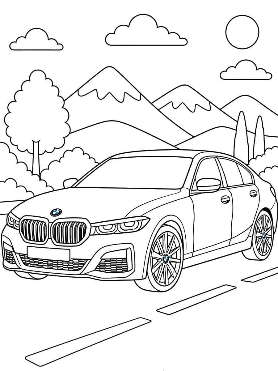 Coloriage voiture de luxe BMW