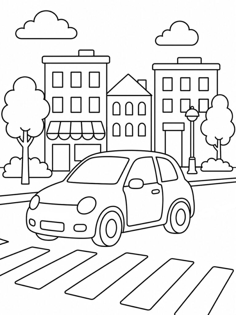 Coloriage voiture ville