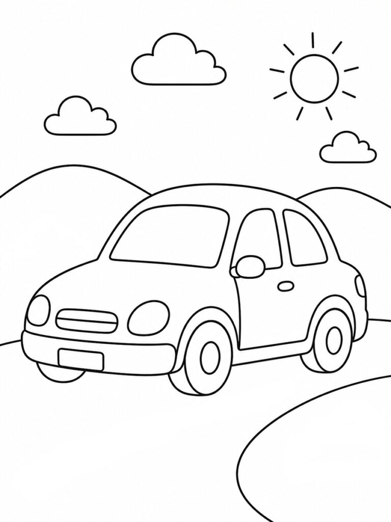 Voiture simple Coloriage voiture