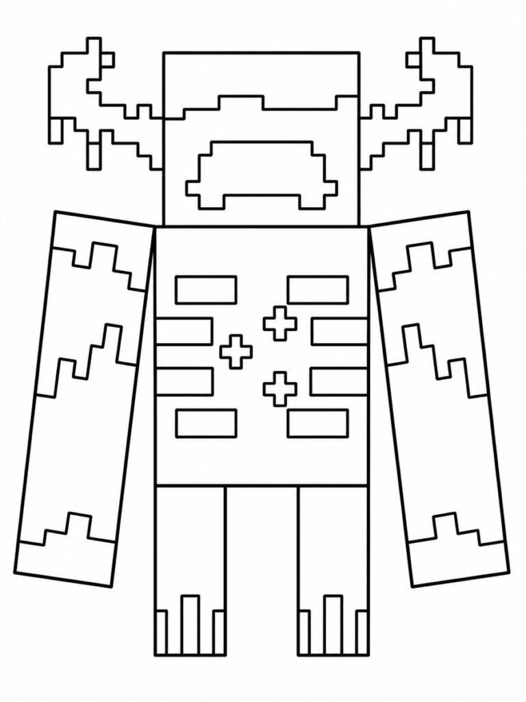 Warden Minecraft Coloriage Warden Minecraft