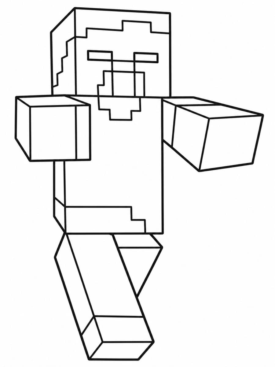 Coloriage Minecraft zombie