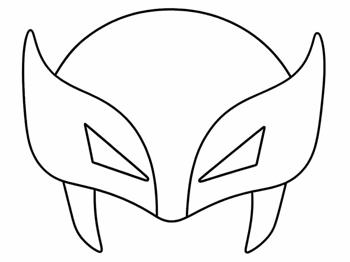 Coloriage masque de Wolverine