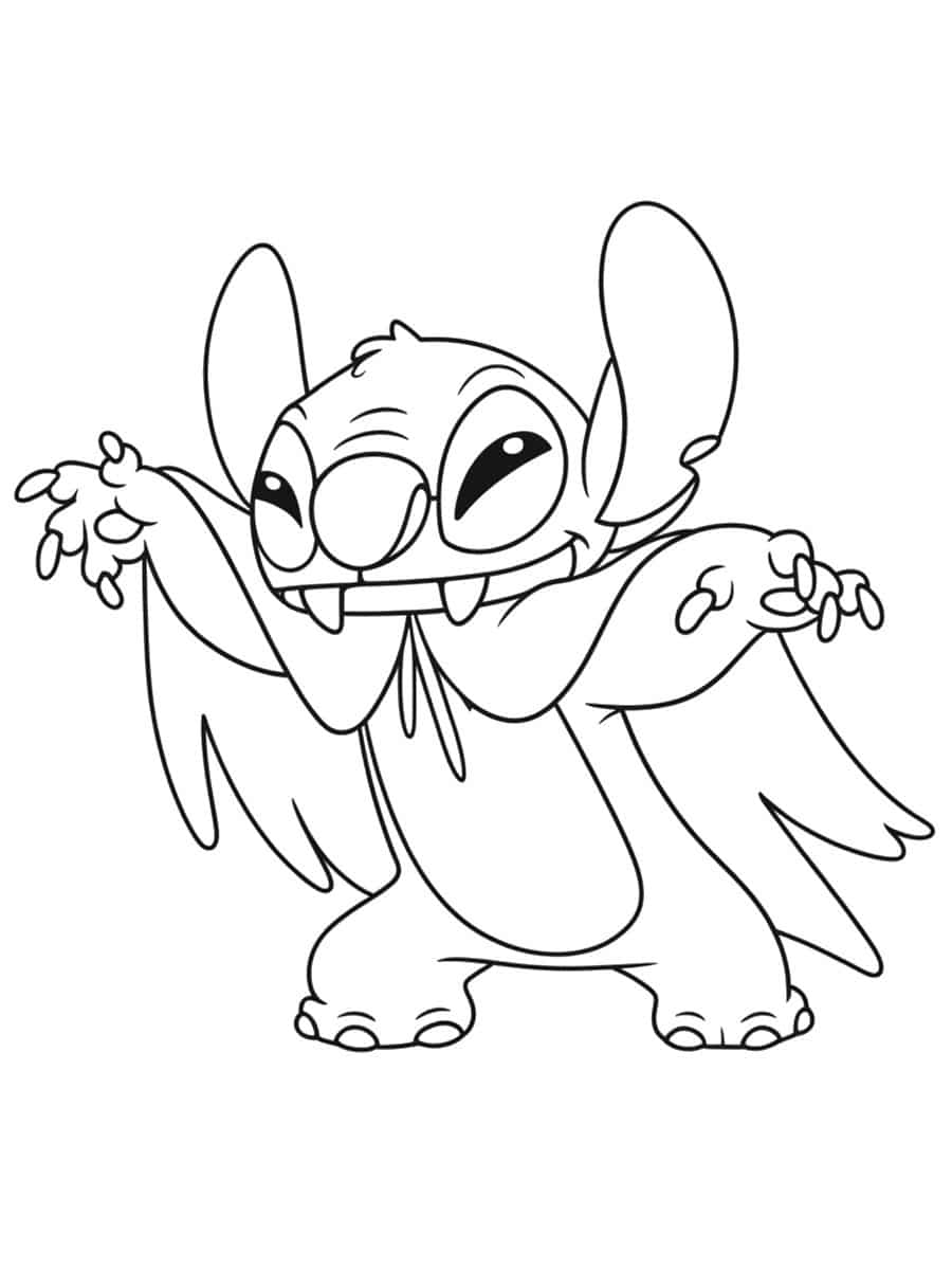Coloriage Stitch vampire