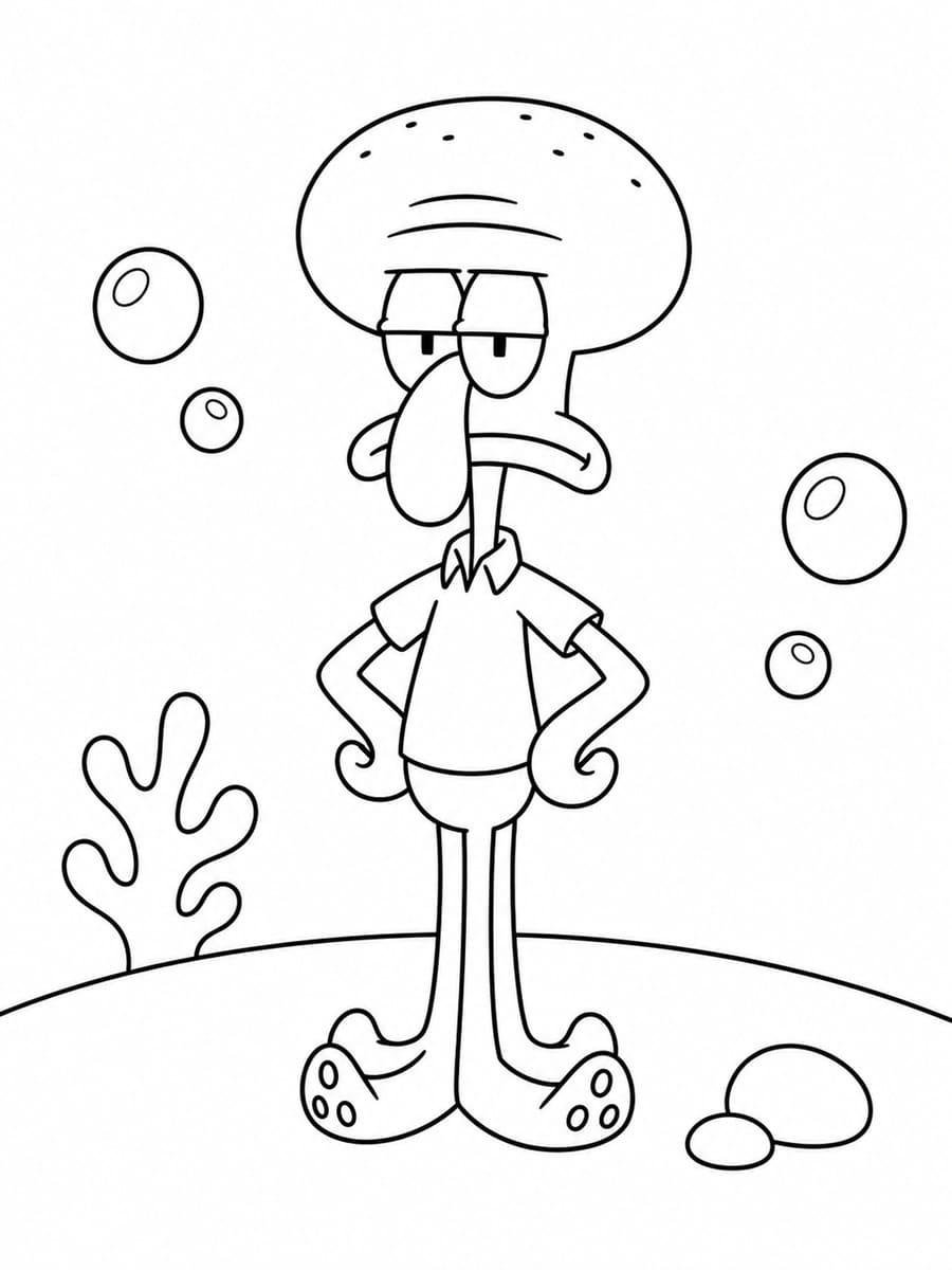 Coloriage Carlo Tentacule
