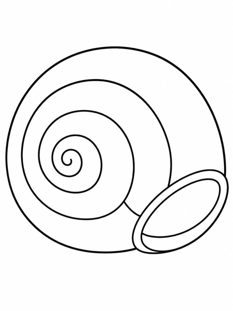 Coquille d'escargot Coloriage coquille d'escargot
