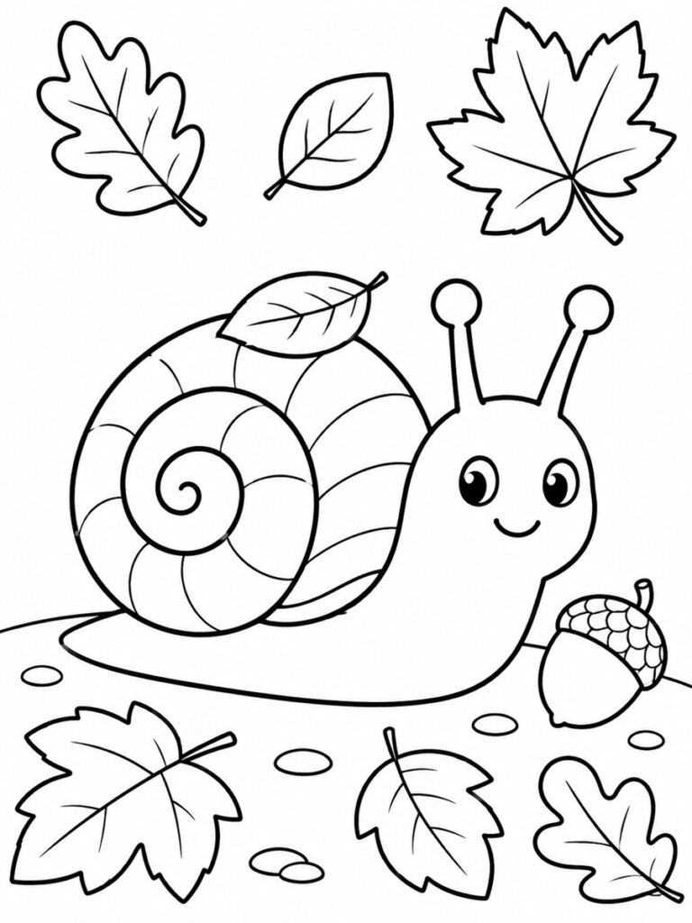 Escargot automne Coloriage escargot automne