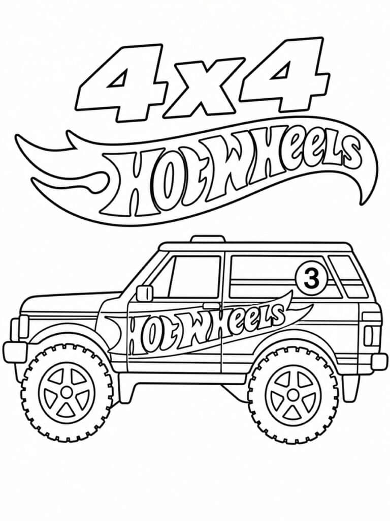 Hot Wheels 4x4 Coloriage Hot Wheels 4x4