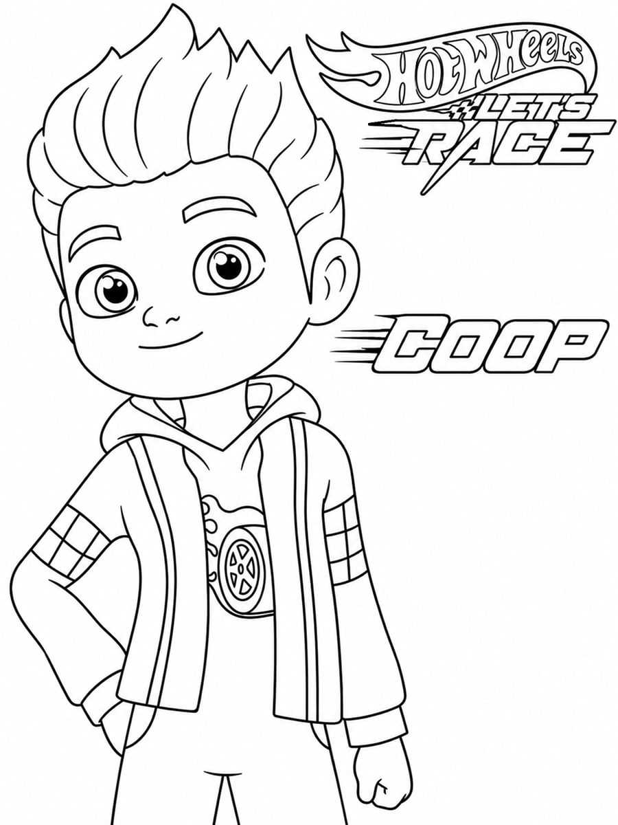 Coloriage Hot Wheels Coop