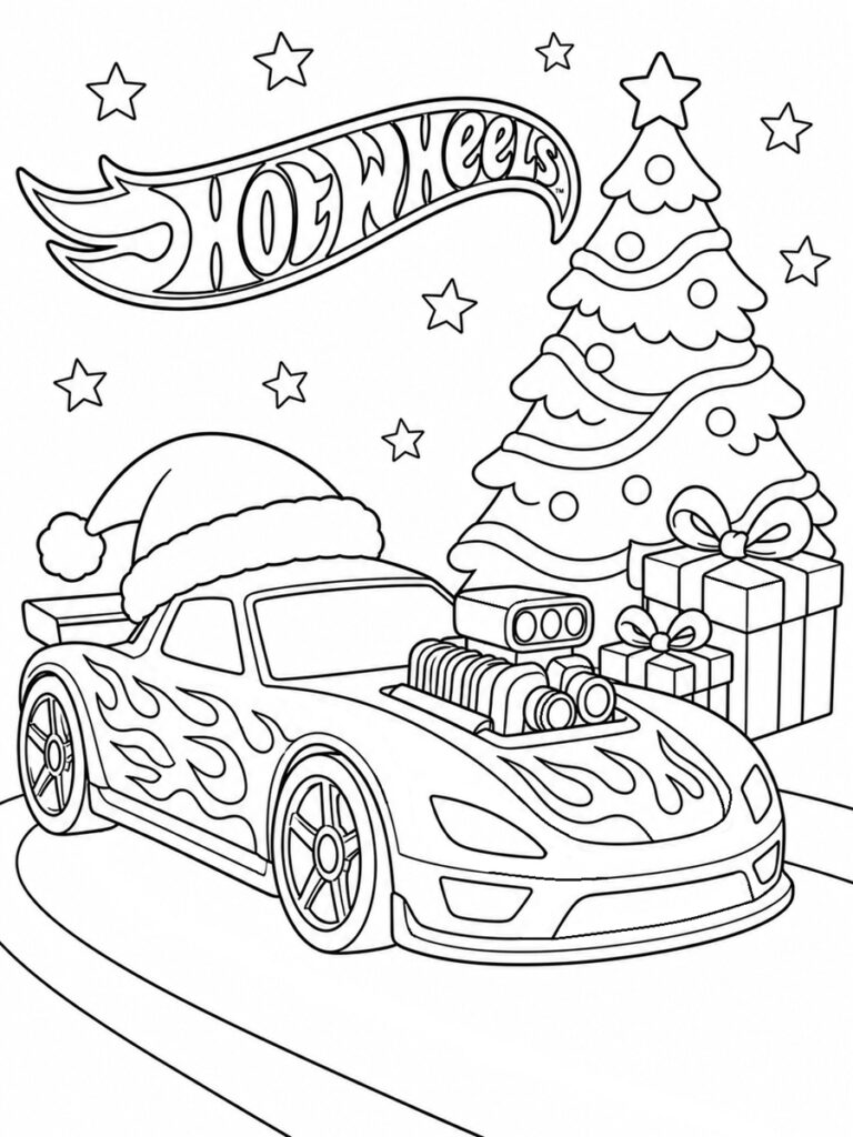 Hot Wheels Noël Coloriage Hot Wheels Noël