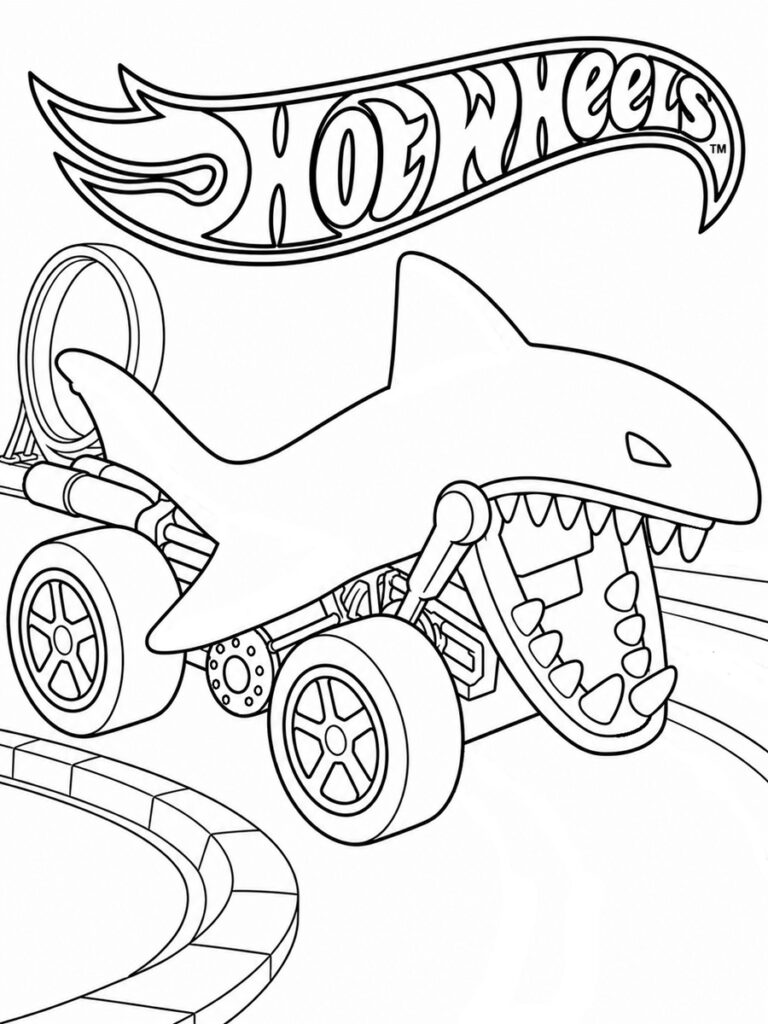 Coloriage Hot Wheels requin