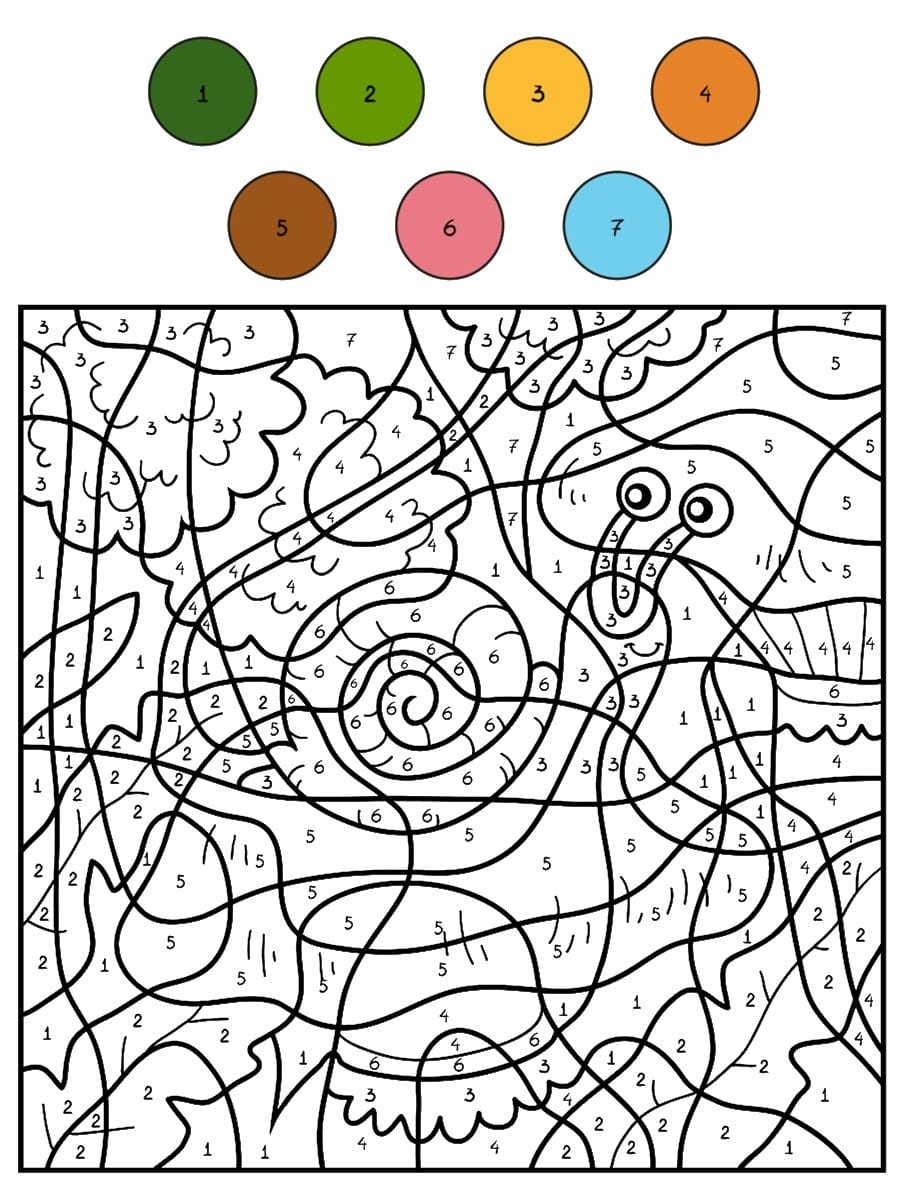 Coloriage magique escargot