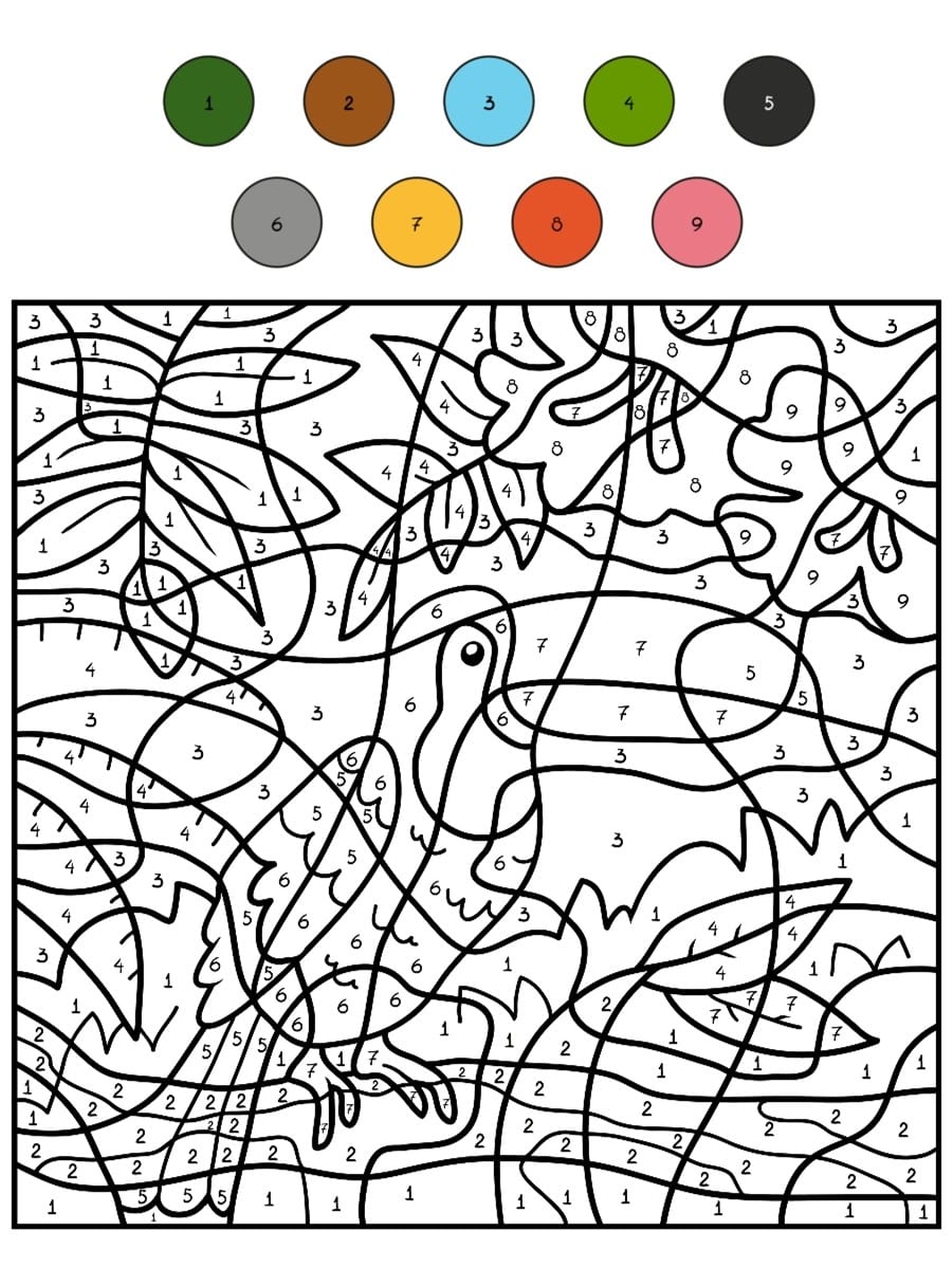 Coloriage magique jungle