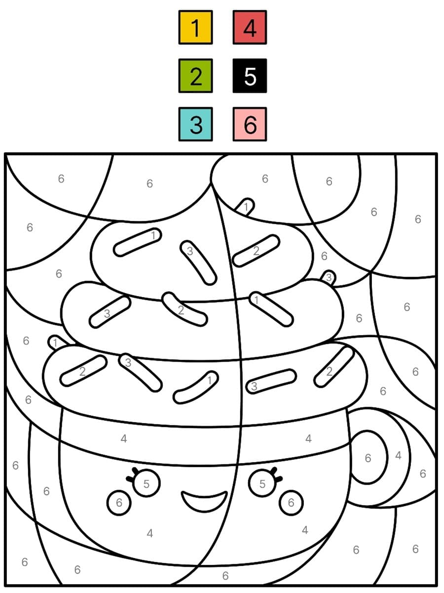 Coloriage magique kawaii