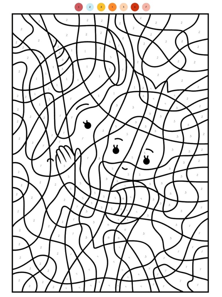 Princesse magique Coloriage magique princesse