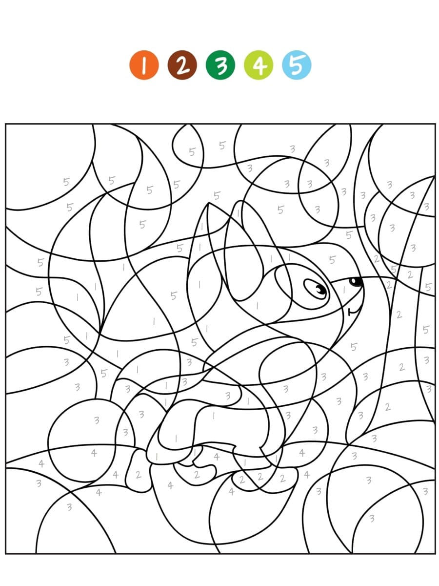 Coloriage magique renard