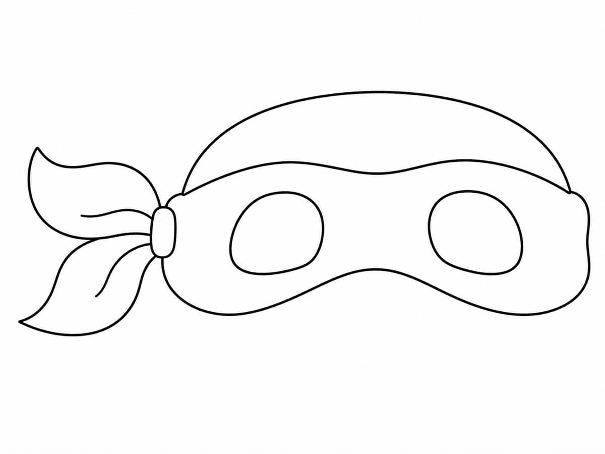 Coloriage masque Tortue Ninja