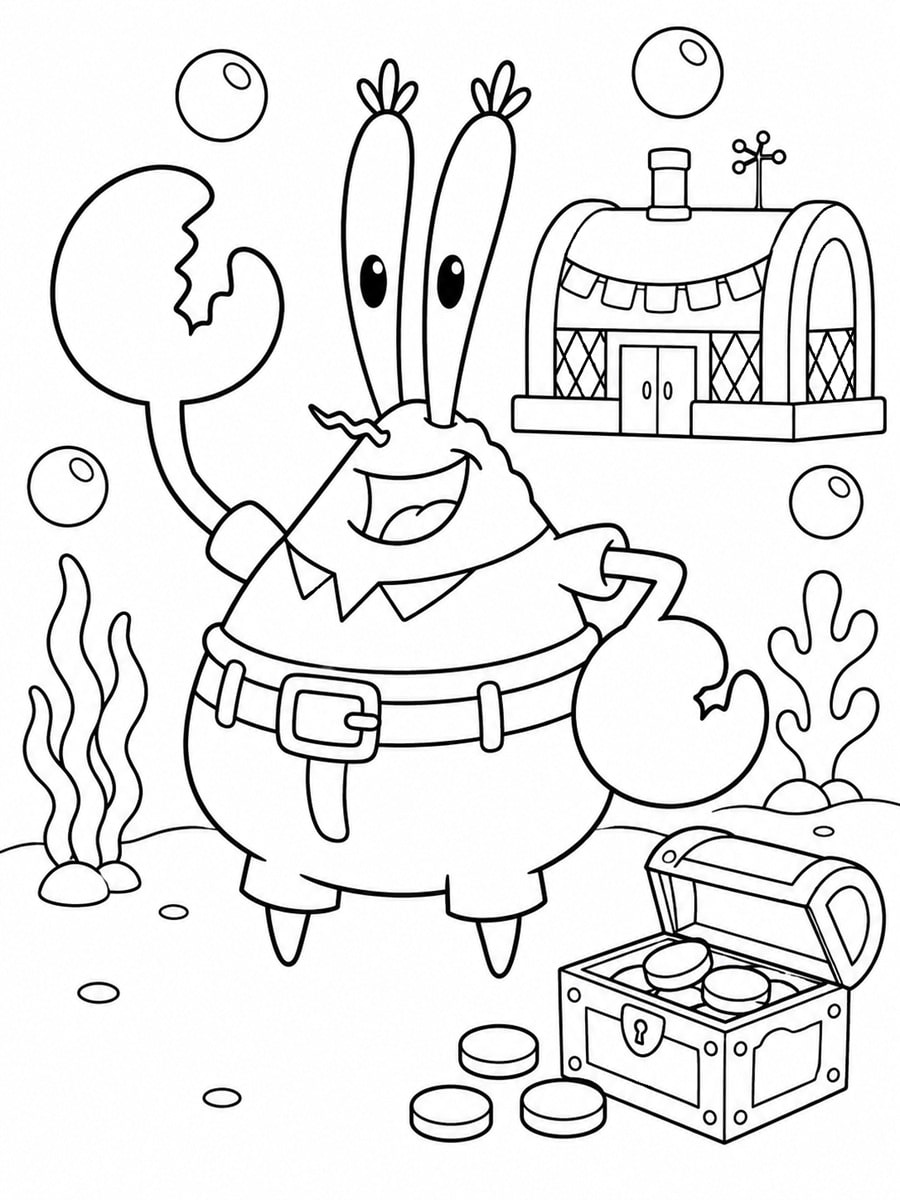 Coloriage Monsieur Krabs