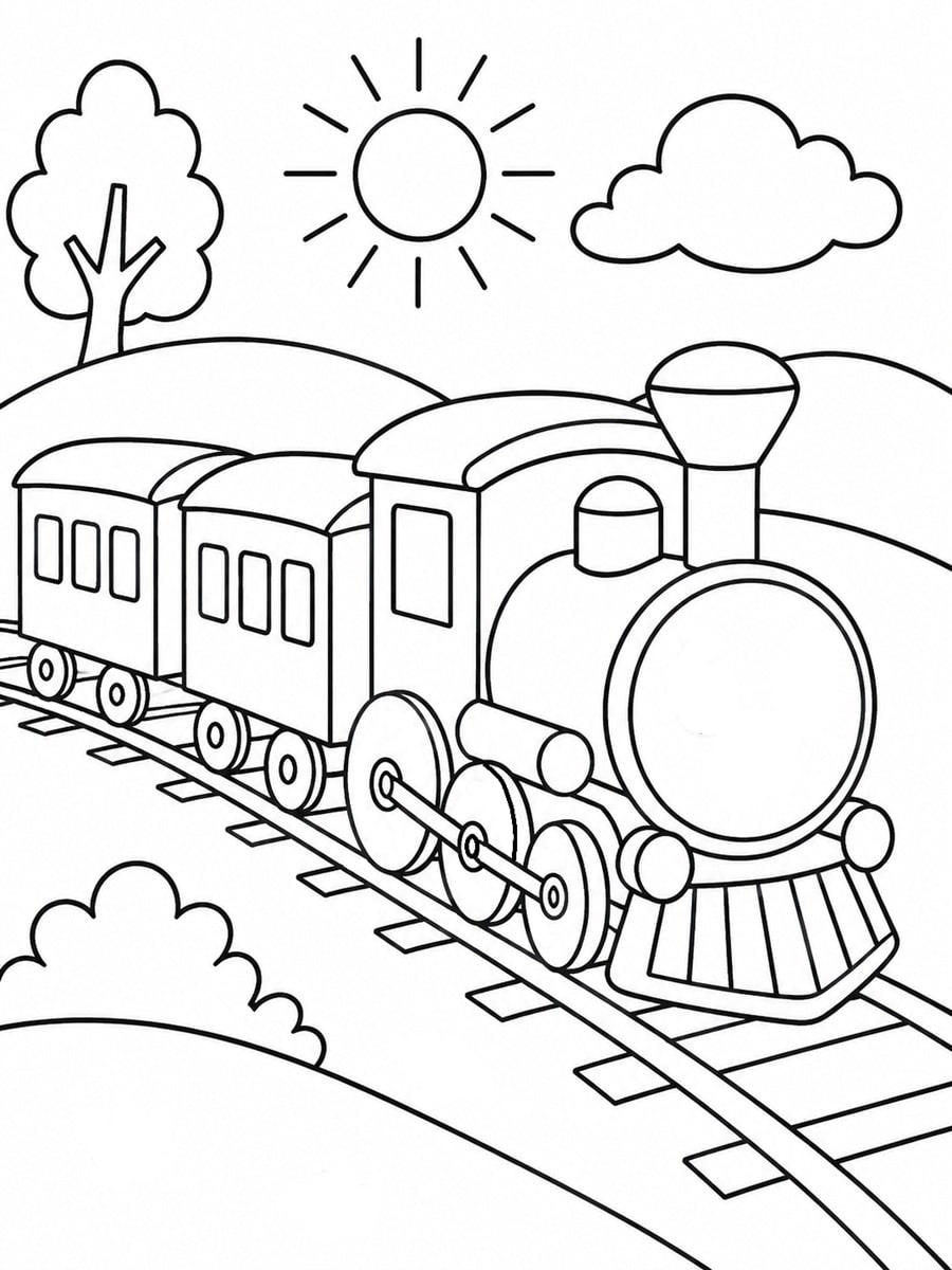 Coloriage petit train