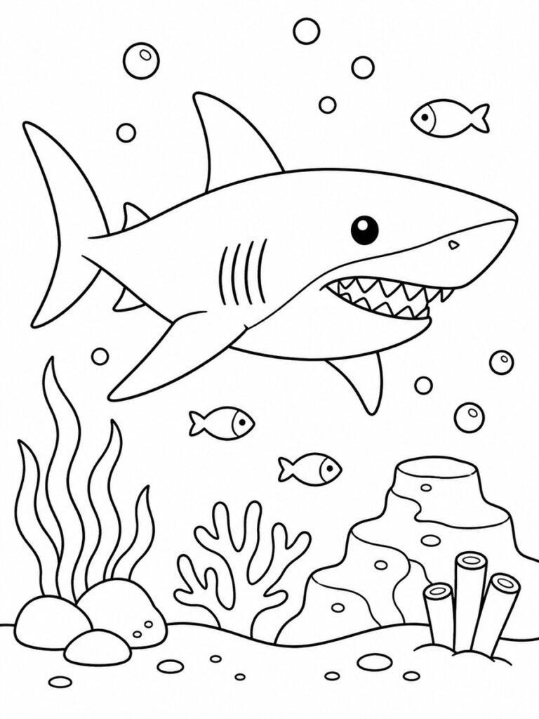 Requin blanc Coloriage requin blanc
