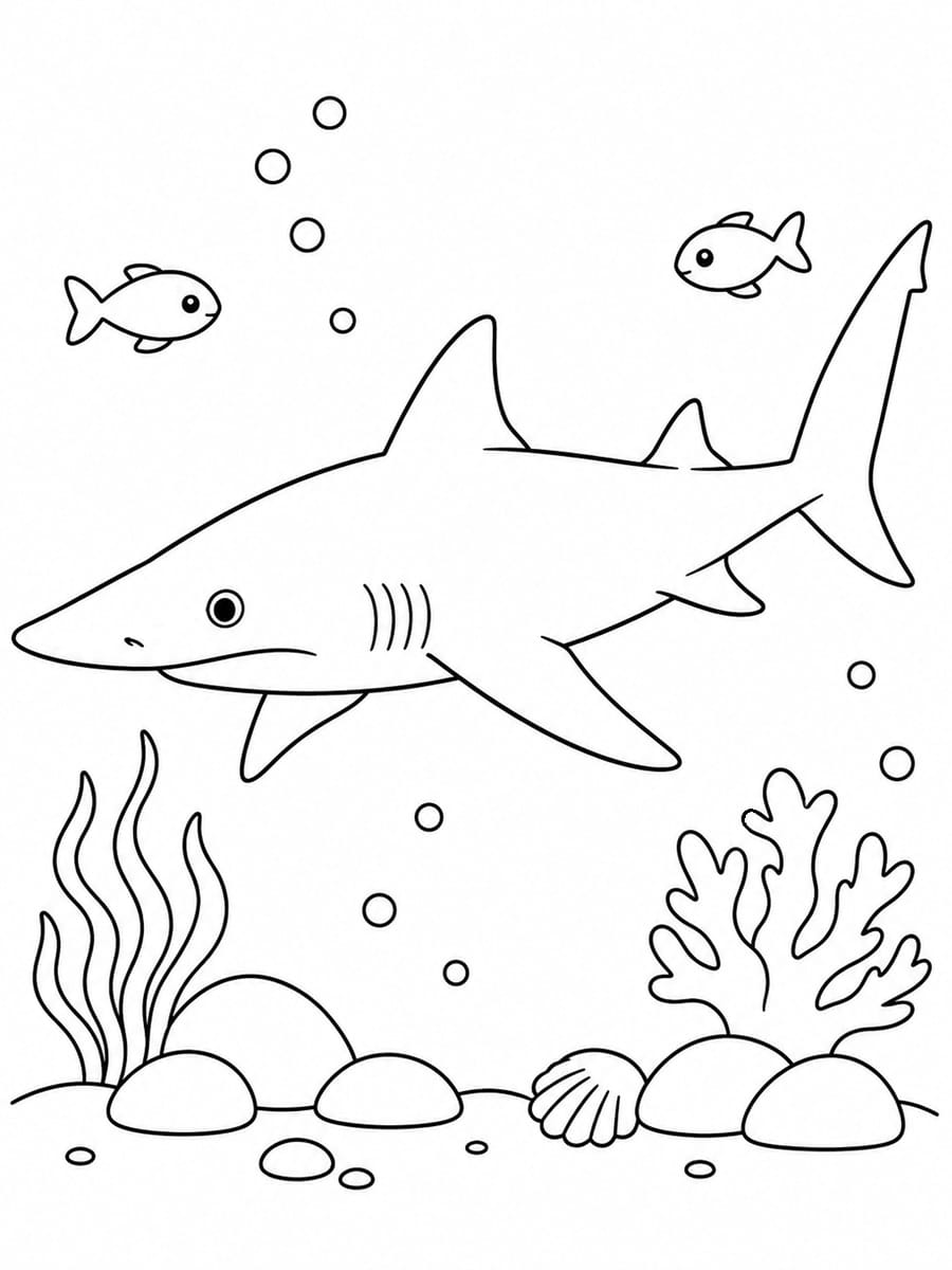 Coloriage requin citron