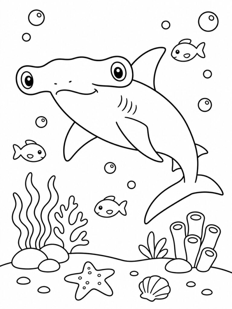 Requin marteau Coloriage requin marteau