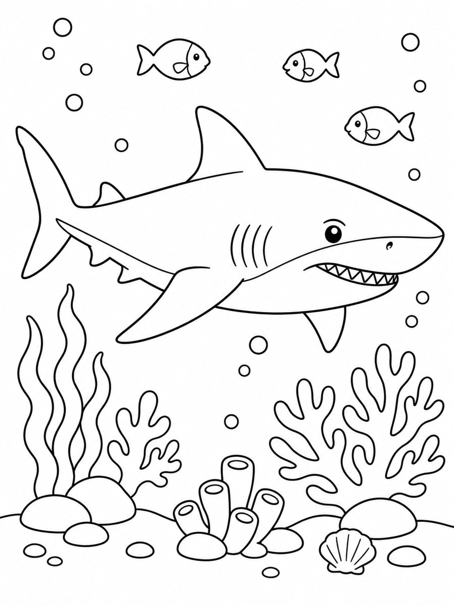 Coloriage requin taureau