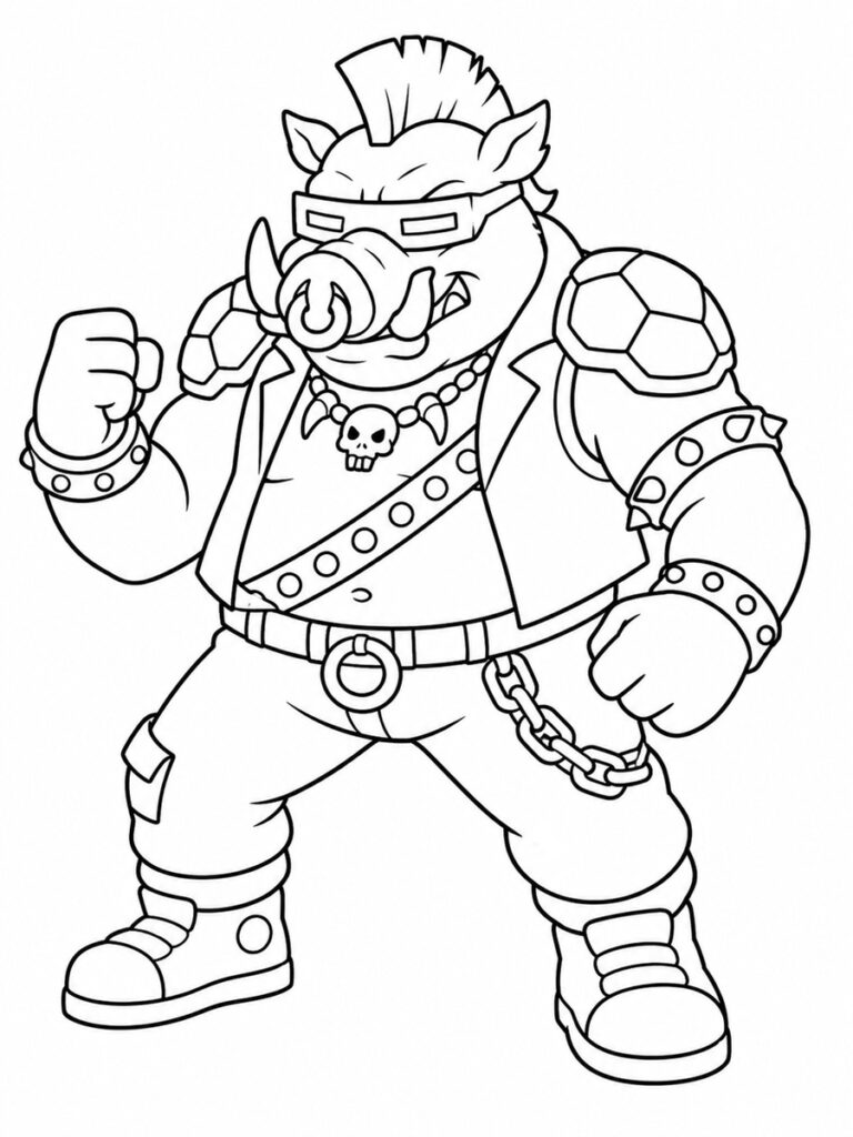 Bebop Coloriage Tortue Ninja Bebop