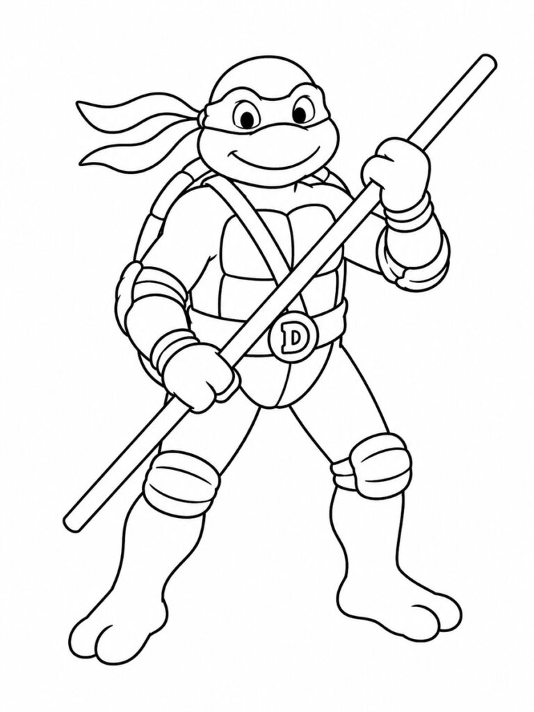 Donatello Coloriage Tortues Ninja Donatello