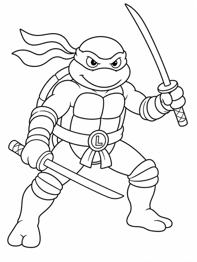 Leonardo Coloriage Tortues Ninja