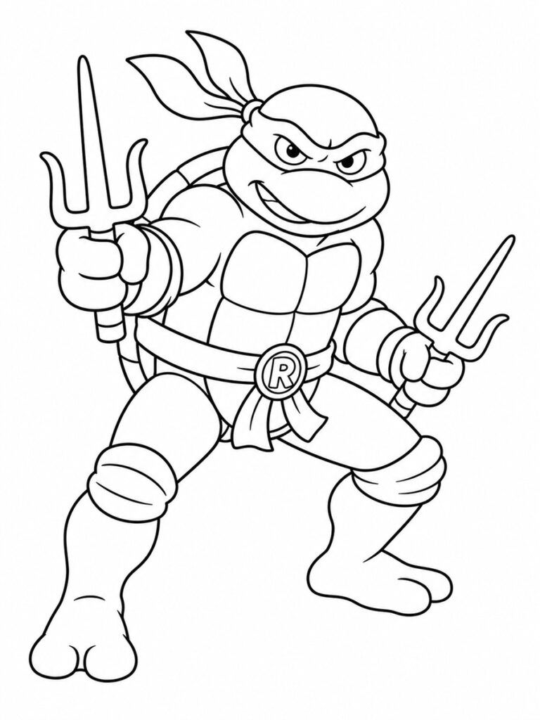 Raphael Coloriage Tortues Ninja Raphael