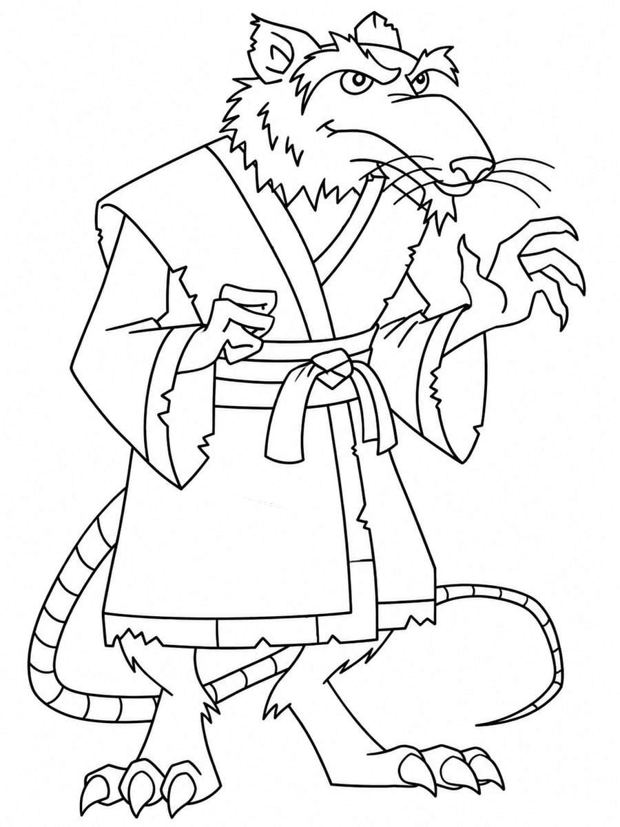 Coloriage Tortues Ninja Splinter