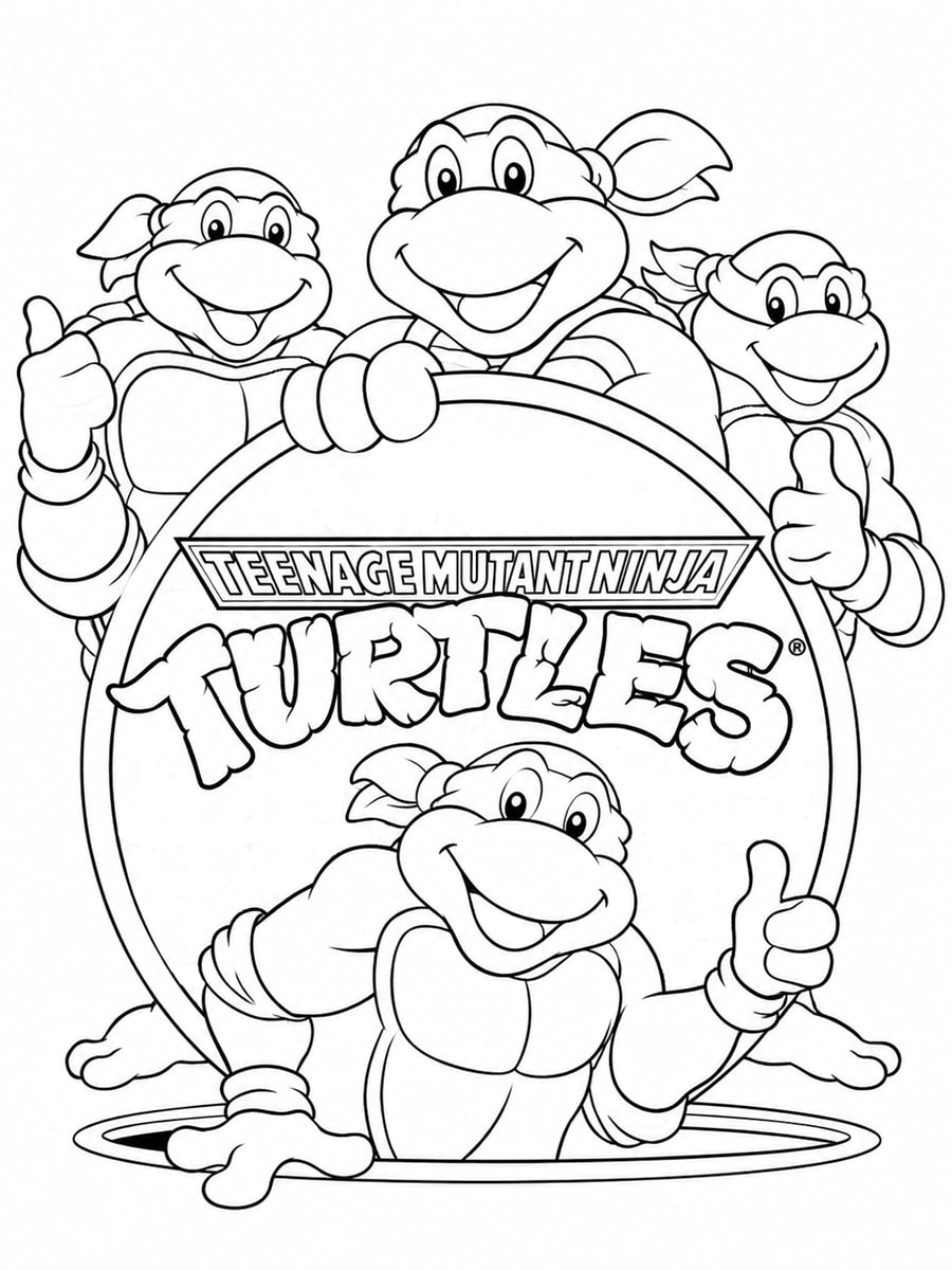 Coloriage Tortues Ninja Teenage Mutant