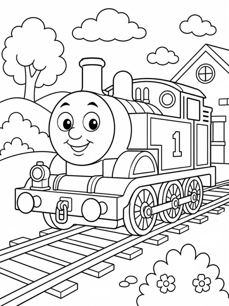 Coloriage train Thomas