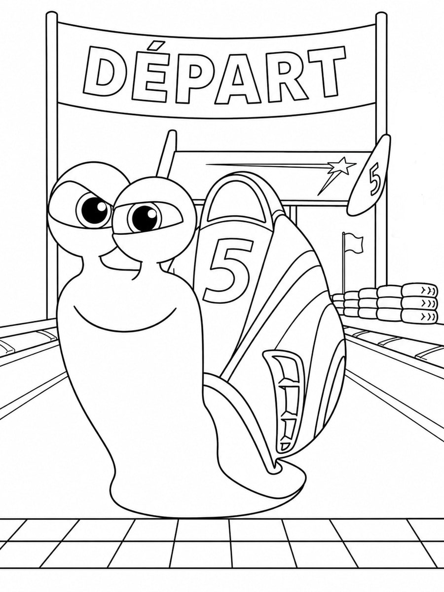 Coloriage Turbo l'escargot