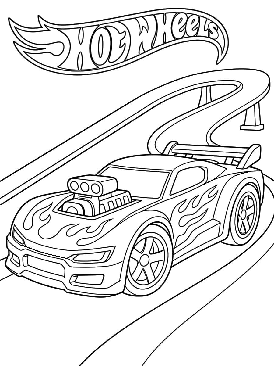 Coloriage voiture Hot Wheels