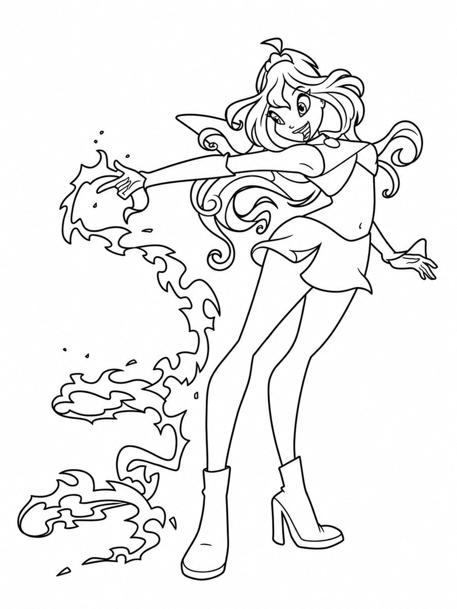 Coloriage Winx Bloom