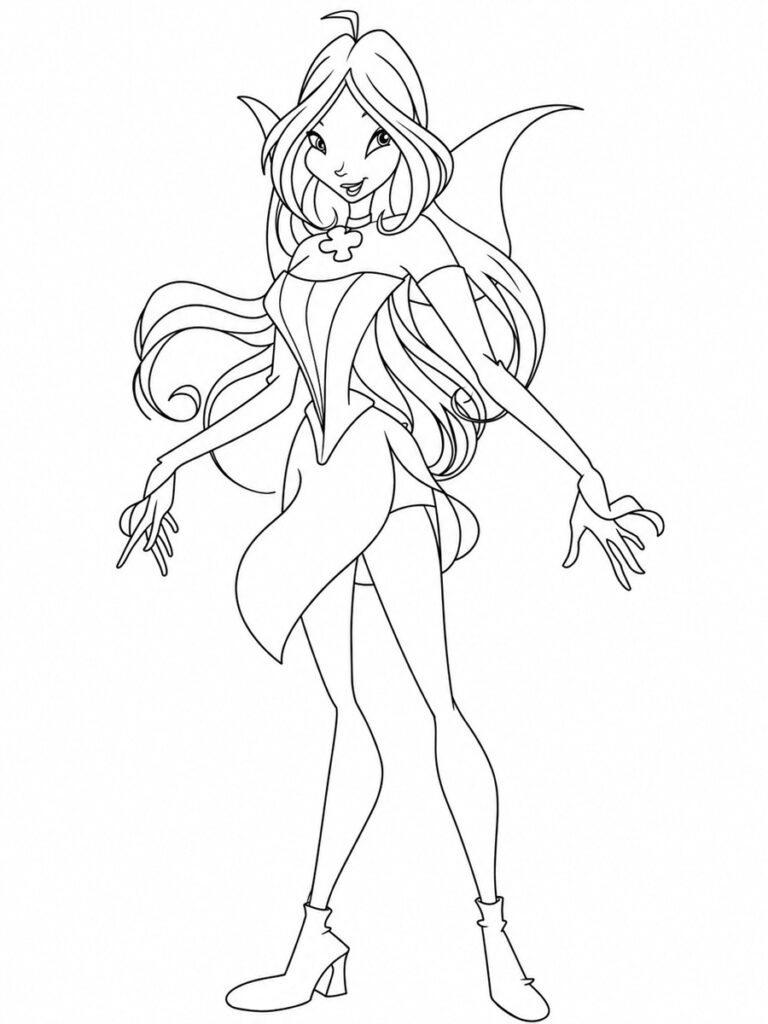 Coloriage Winx Flora