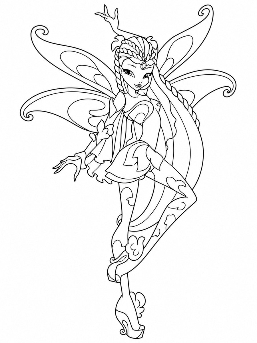 Coloriage Winx Flora Bloomix