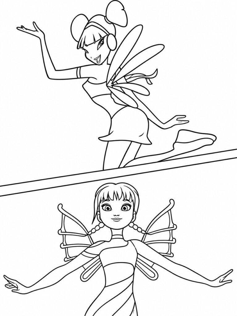Coloriage Winx transformation