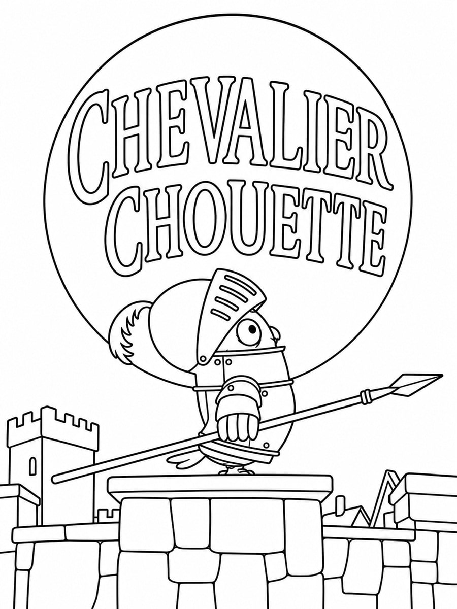 Coloriage Chevalier Chouette