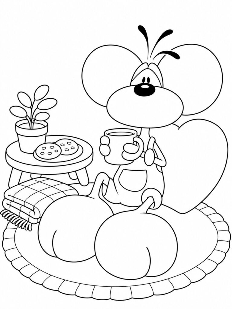 Cosy Diddl Coloriage cosy Diddl