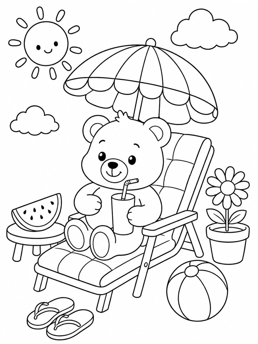 Coloriage cosy été
