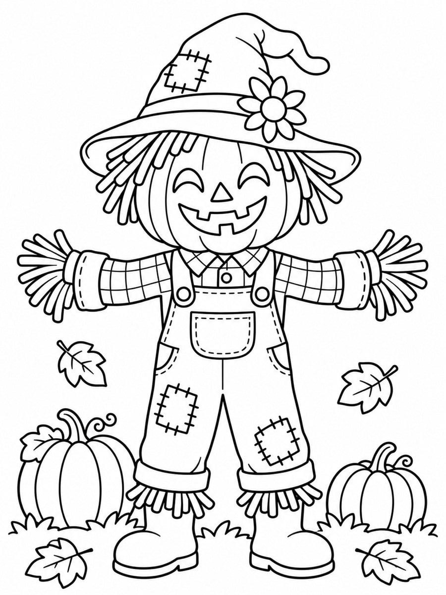 Coloriage épouvantail