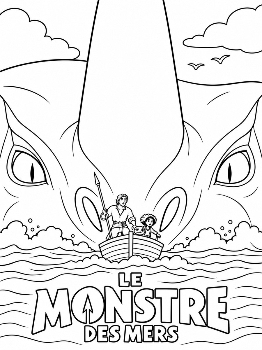 Coloriage le monstre des mers Netflix