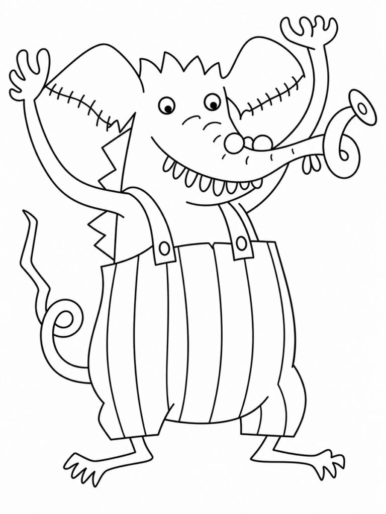 Le monstre du tableau Coloriage le monstre du tableau