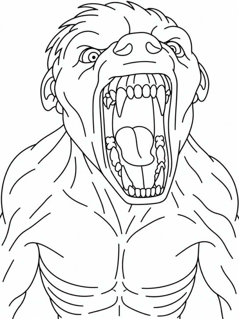 Loup-garou Harry Potter Coloriage loup-garou Harry Potter