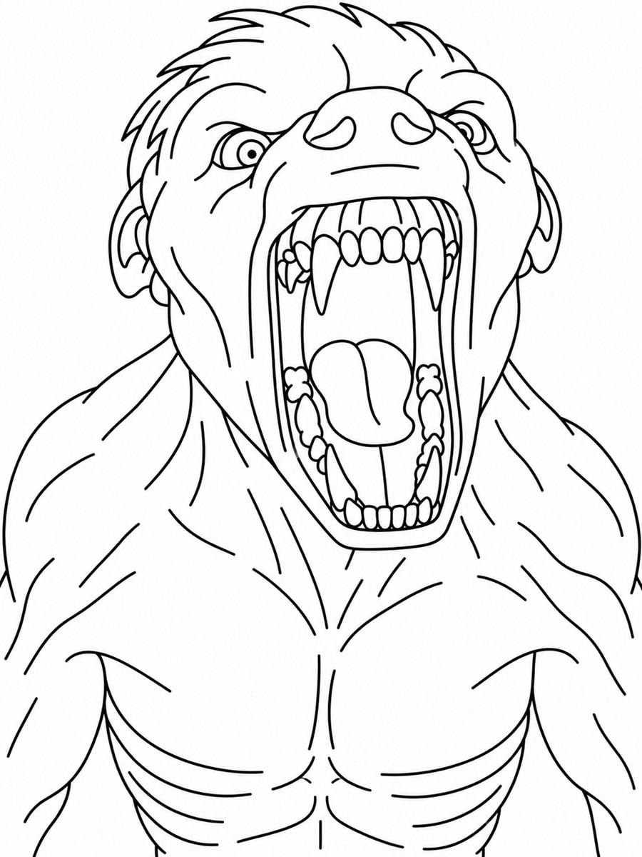 Coloriage loup-garou Harry Potter