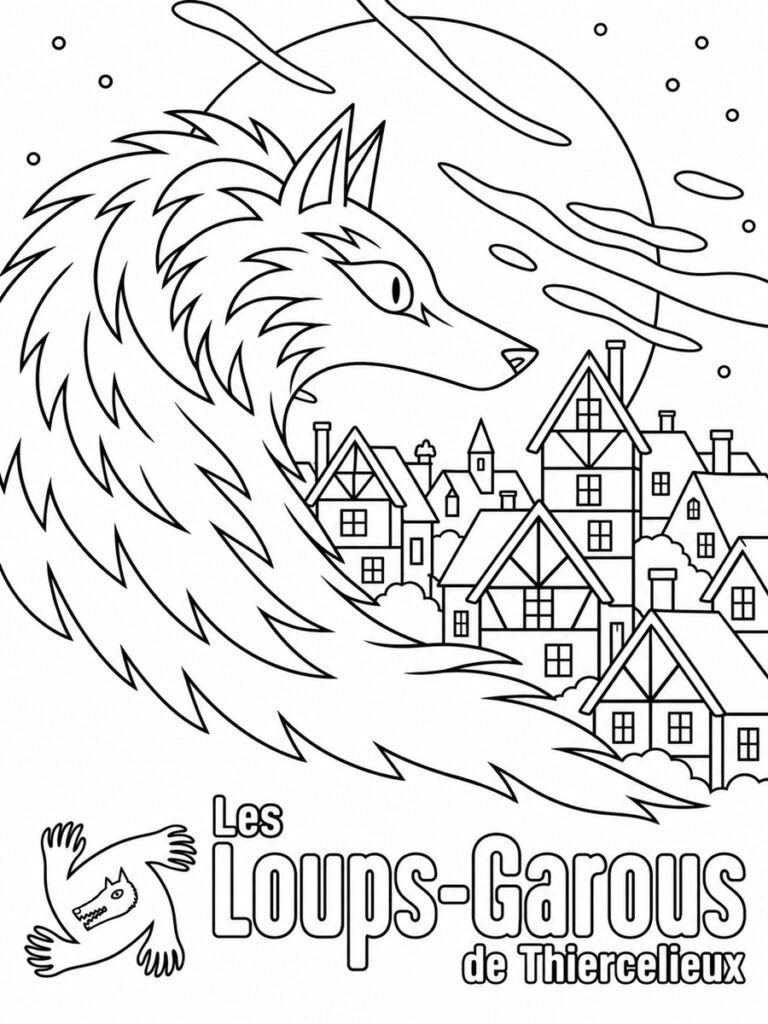 Les Loups-Garous de Thiercelieux Coloriage Loups-Garous de Thiercelieux