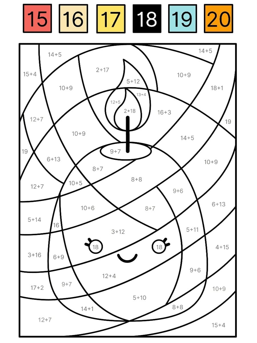 Coloriage magique CE1 addition